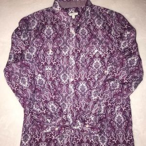 Talbots Paisley Button Down. Size Small.
